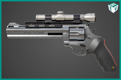 Revolver 04 Silver with Bullet URP HDRP Textures