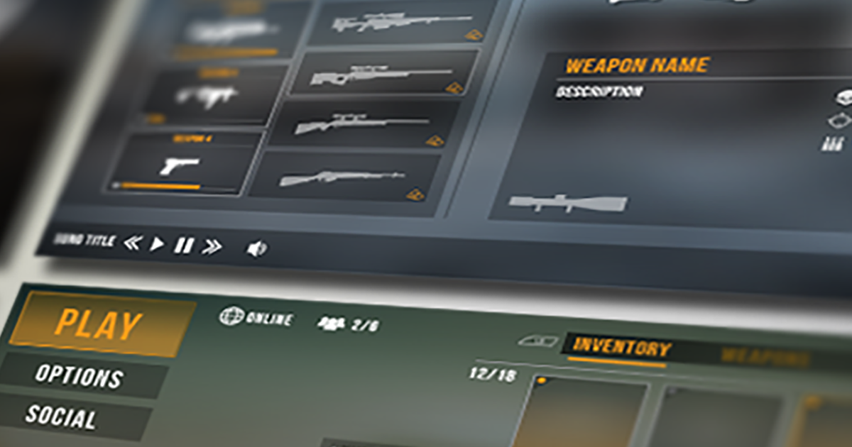 Military Shooter Themed UI | 2D GUI | Unity Asset Store