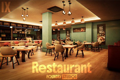 Restaurant & Bar 3d Modular Environment Pack