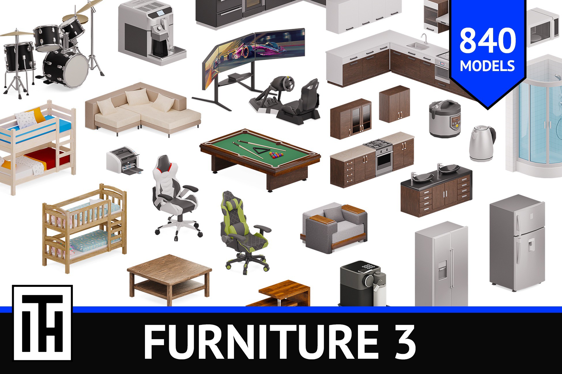 Furniture 3 3D Furniture Unity Asset Store