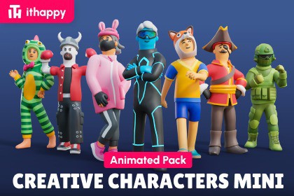 Creative Characters Mini - Low Poly Animated Pack