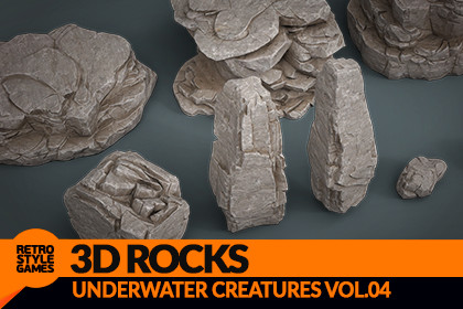 3D Underwater Rocks Pack