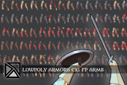 Lowpoly Modular Armors Ex1- First Person Arms - MEDIEVAL FANTASY SERIES