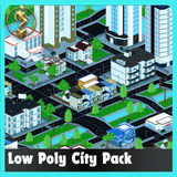 Low Poly City Pack – Modular Buildings, Roads & Props