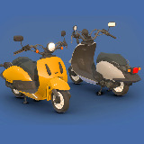 Low-Poly Motorcycle # 4