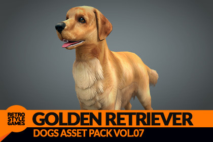 Golden Retriever 3D Model