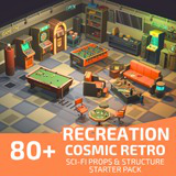 Low Poly Sci-Fi Recreation / Cosmic Retro