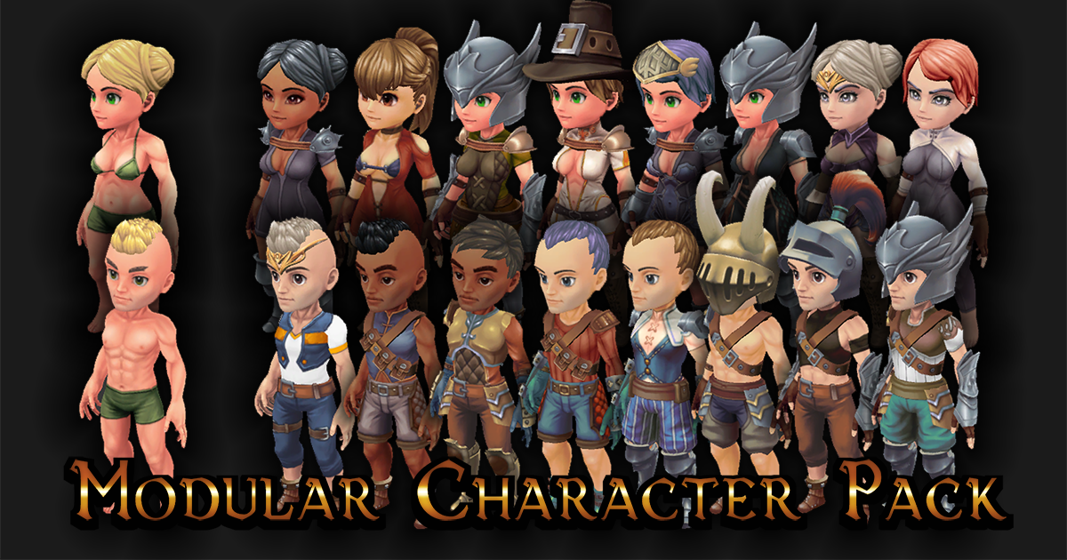 Modular main hero pack | 3D Humanoids | Unity Asset Store