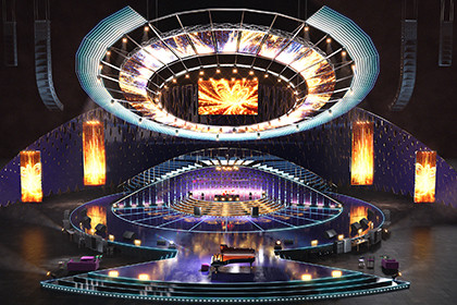 Concert Arena Stage Venue - Modular 3d Environment with props