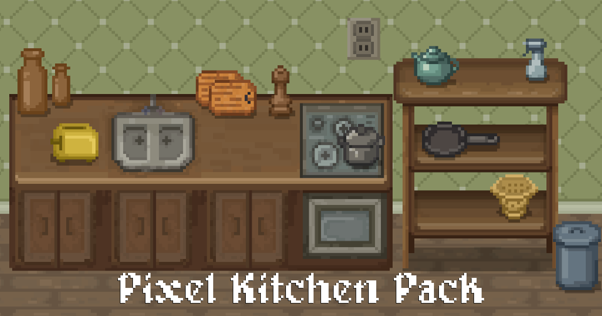 Pixel Kitchen Pack – Cozy Cooking Props for 2D Games | 2D Environments ...