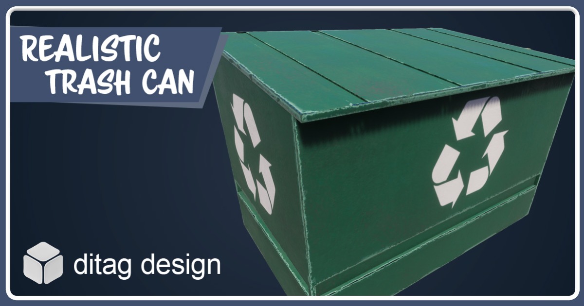 Trash Can - Realistic 4K Mesh Bundle Vol.01 | 3D エクステリア | Unity Asset Store
