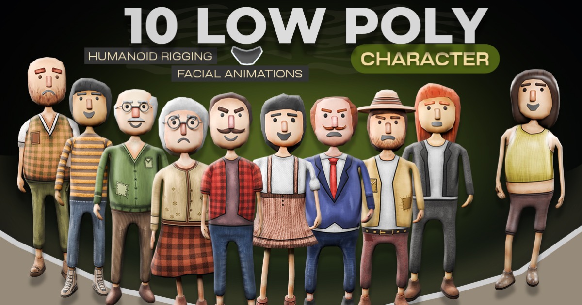LowPoly Character Collection 1 | 3D Humanoids | Unity Asset Store