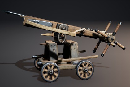 Stylized Ballista - Animated Siege Weapon