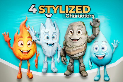 Happy Stylized Characters
