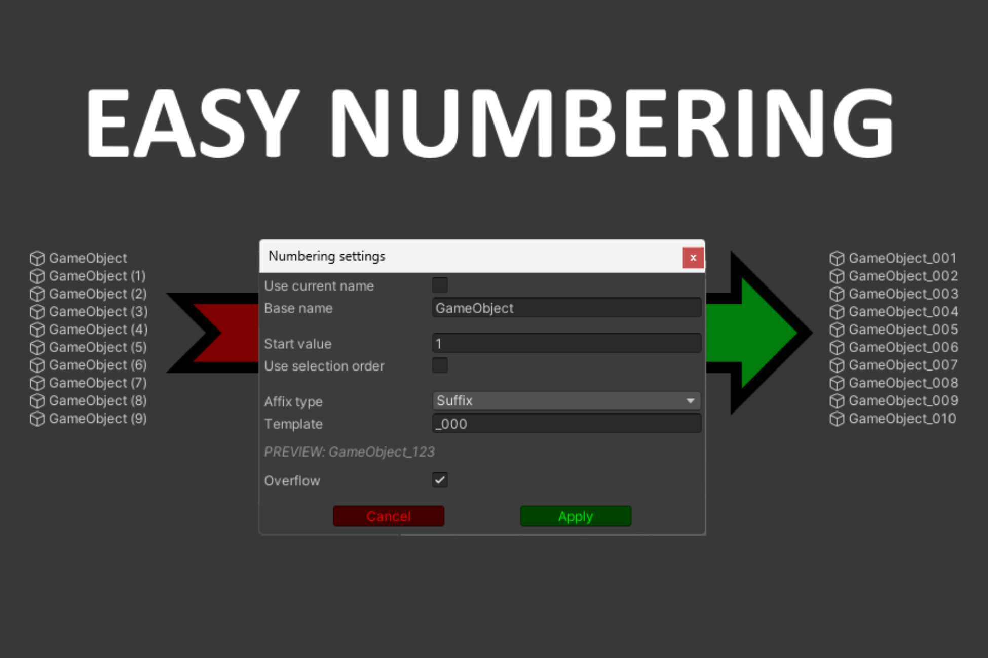 Easy Numbering | Utilities Tools | Unity Asset Store