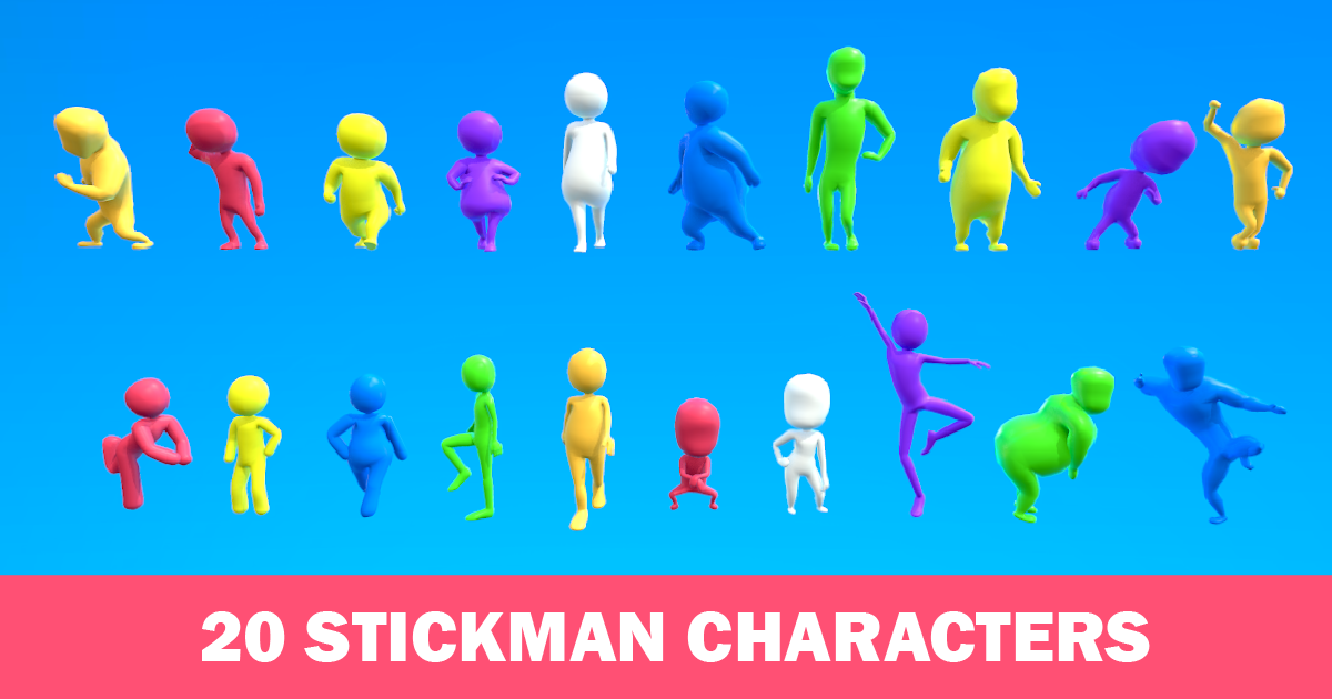 Mega Hypercasual Character Pack | 3D Characters | Unity Asset Store