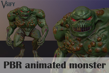 Bog Lord – Stylized Fantasy Creature | Retarget-Ready PBR + Animations