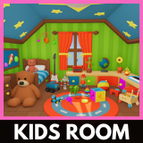 Kids Room - Lowpoly Cartoon Asset By Ake