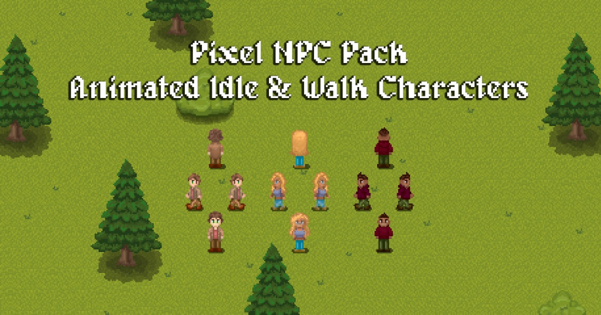 Pixel NPC Pack (Animated Idle & Walk Characters) | 2D Characters ...