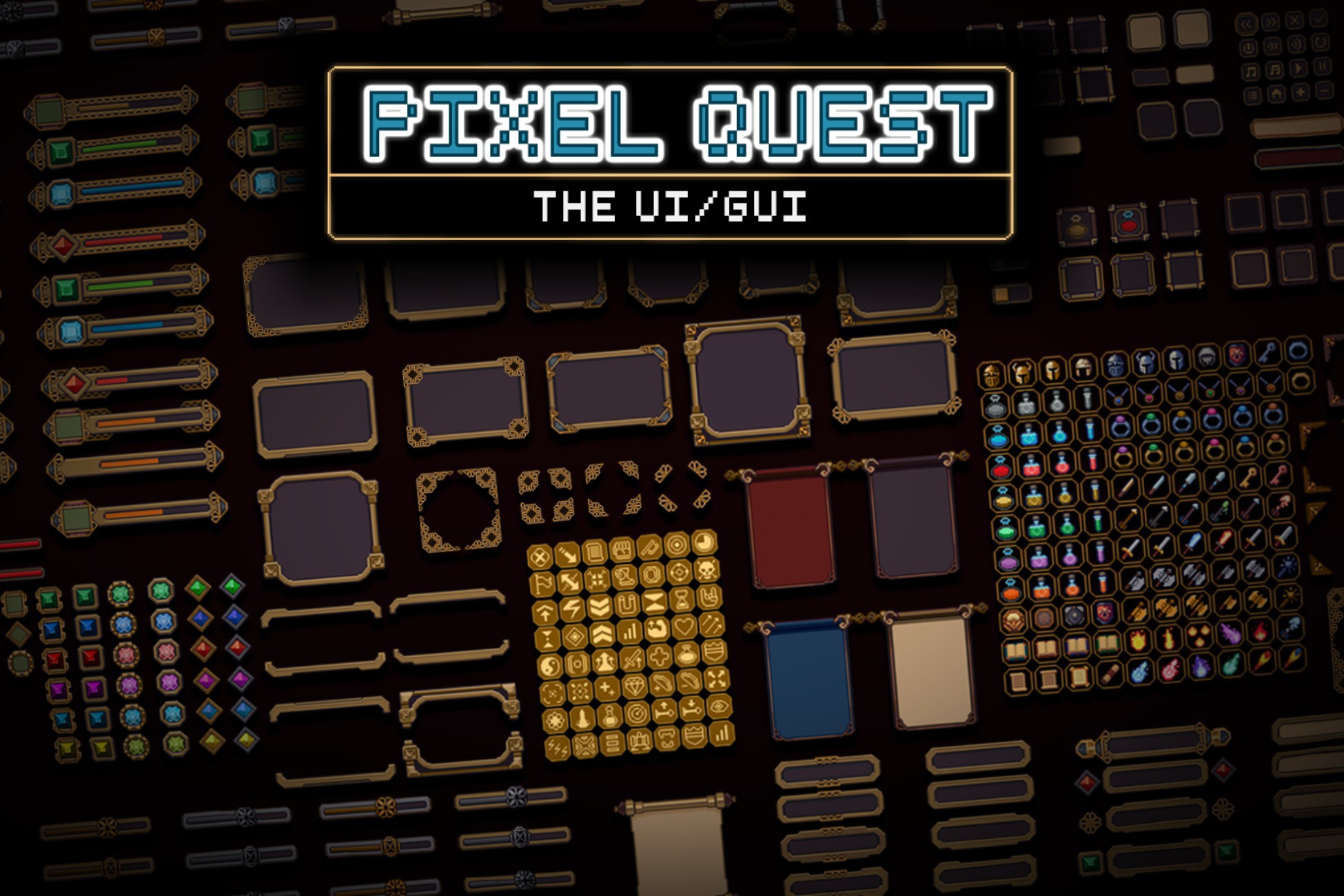 Unity Pixels 2D Pixel Quest Vol.3 - The UI/GUI | 2D Icons | Unity Asset Store