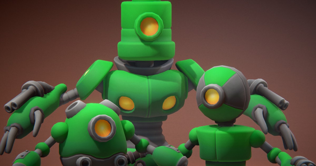 Shooter Robot Family - Character + Animations | 3D Robots | Unity Asset ...