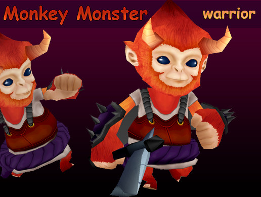 Monkey Monster - Warrior | 3D 생물 | Unity Asset Store