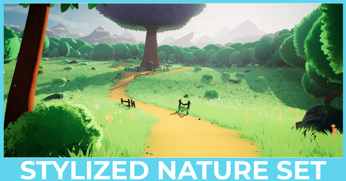 3D set of stylized nature - GHIBLI style | 3D Vegetation | Unity Asset ...