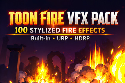 Toon Fire VFX Pack — 100 Stylized Fire Effects