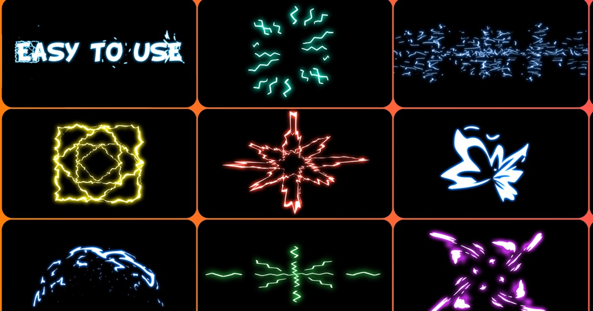 Electric Energy Elements | 2D Textures & Materials | Unity Asset Store