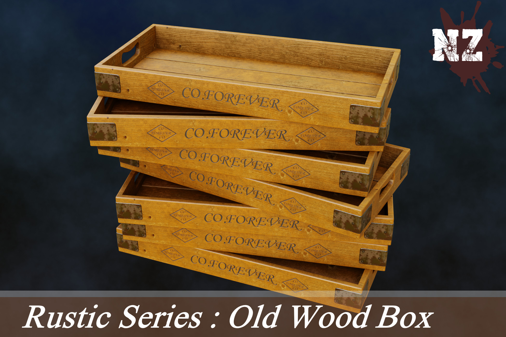 Rustic Series : Old Wood Box (BuiltIn Support) | 3D Exterior | Unity ...