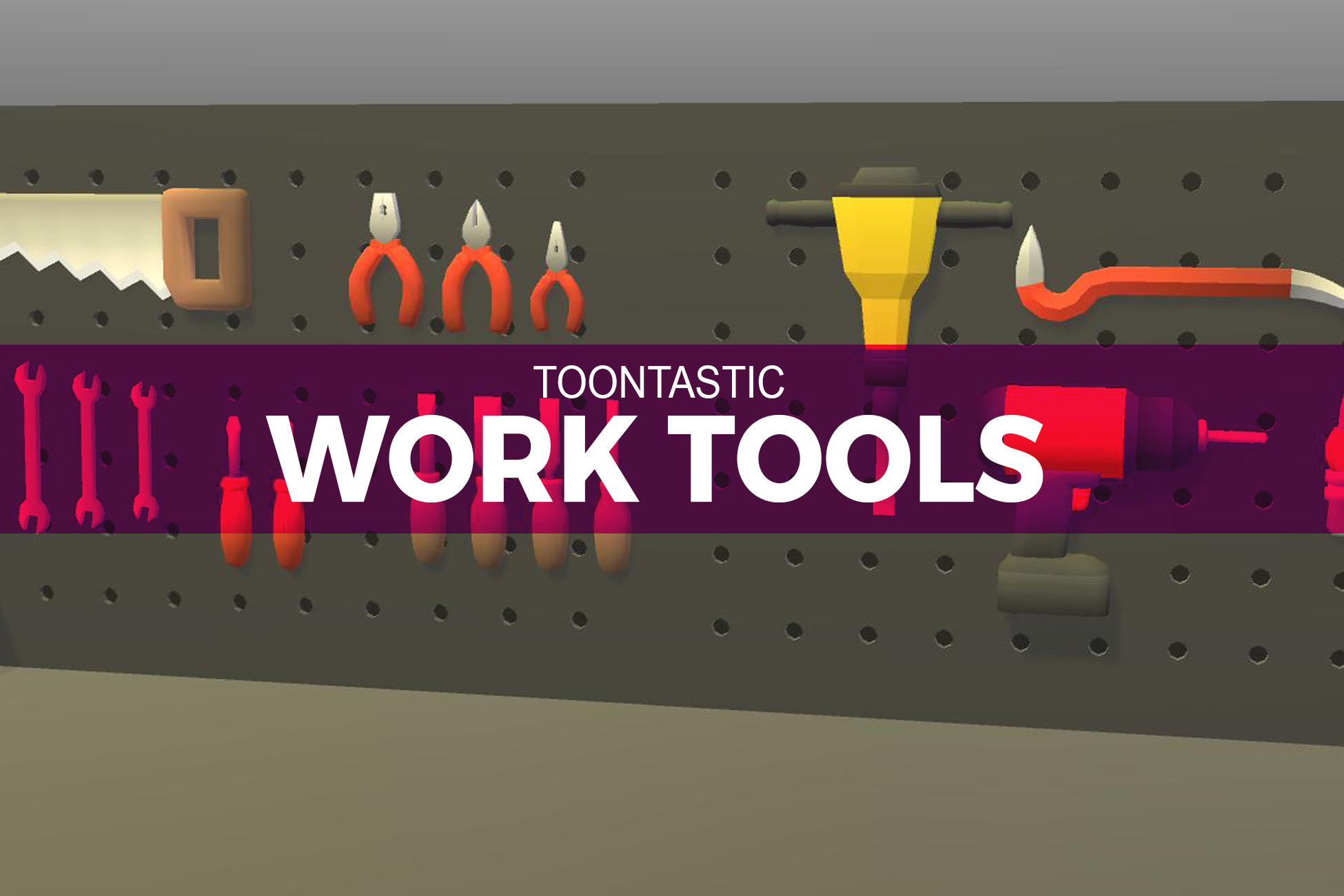 ToonTastic Work Tools 3D Tools Unity Asset Store Toontastic work tools 3d tools unity asset store