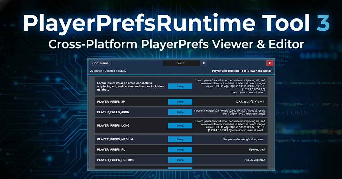 PlayerPrefs Runtime Tool - Viewer and Editor | Utilities Tools | Unity ...