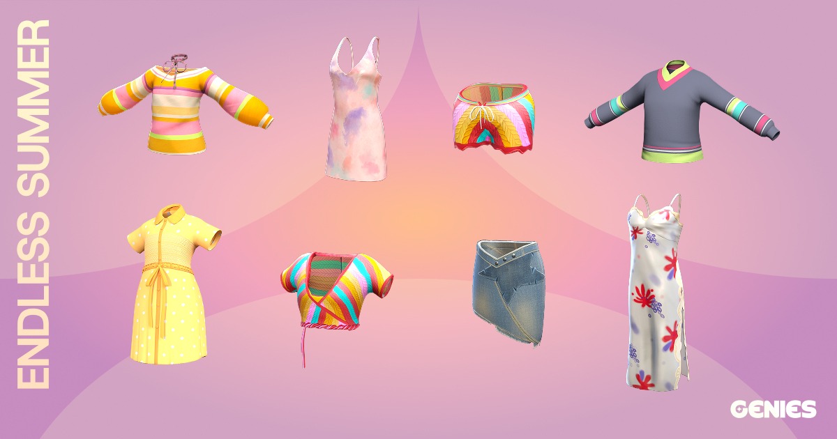 Endless Summer Set - Genies Avatar Clothing Pack | 3D Clothing | Unity ...