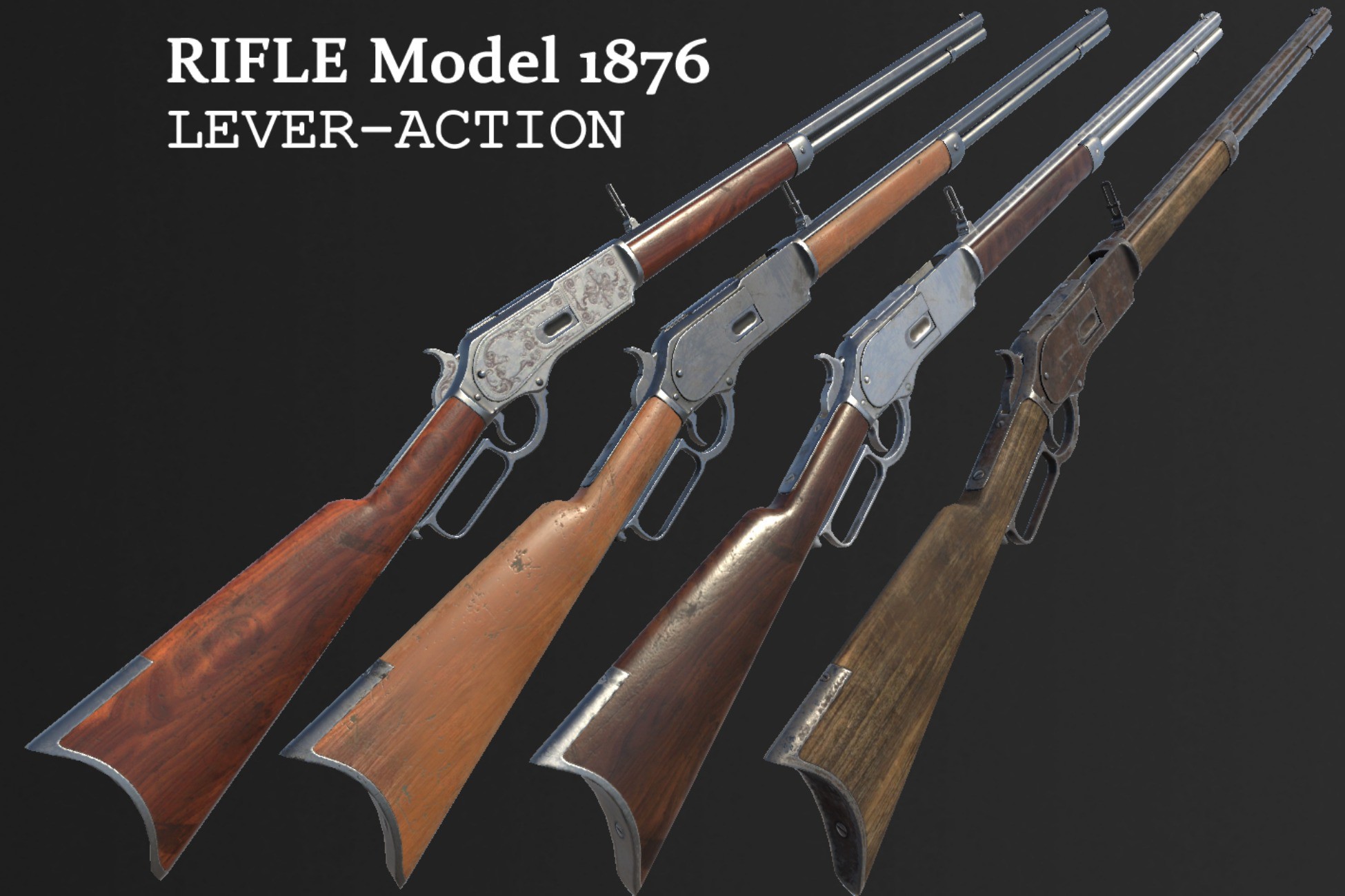 Old Rifle Model 1876 | 3D Weapons | Unity Asset Store