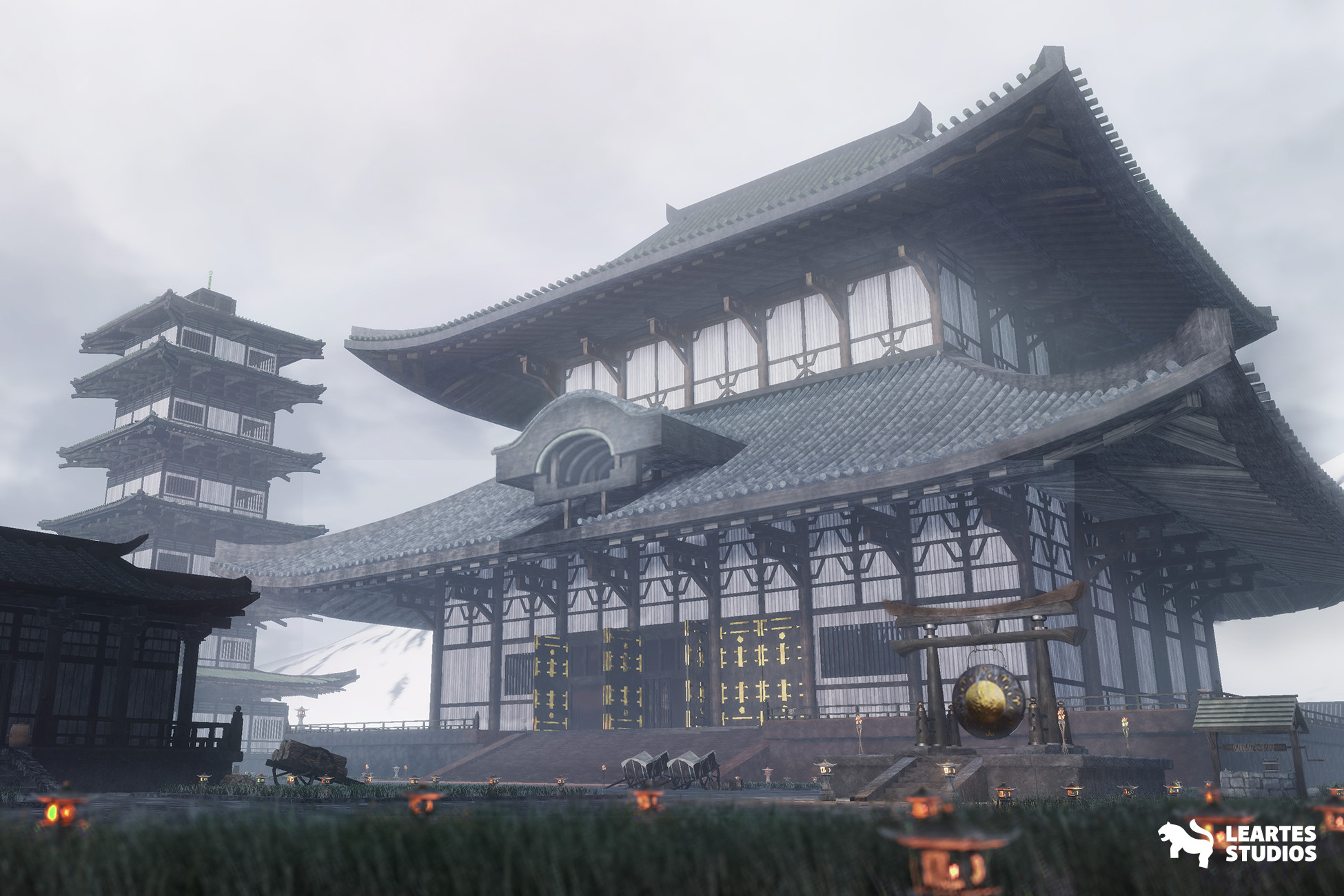 Japanese Temple Environment