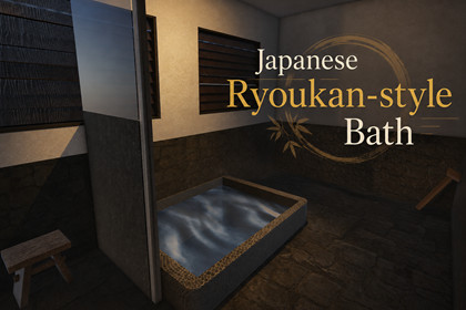 3D Japanese Ryoukan Bath Room