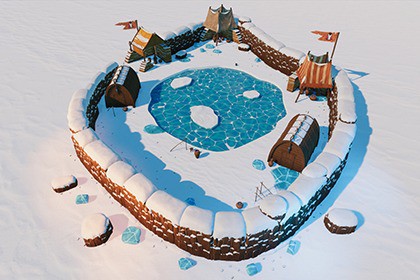 Stylized Ice Village Environment - Modular Snow Camp Pack