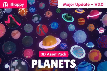 Planets - Low Poly 3D Models Pack