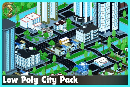 Low Poly City Pack – Modular Buildings, Roads & Props