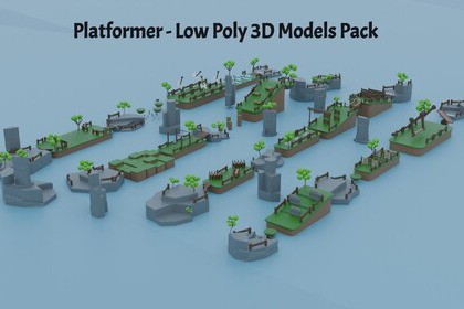 Platformer - Low Poly 3D Models Pack