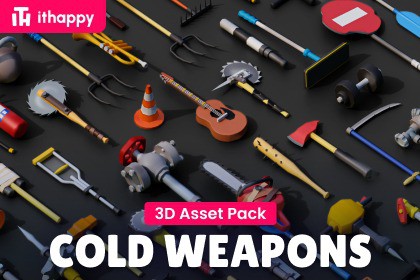 Cold Weapons - Low Poly 3D Models Pack