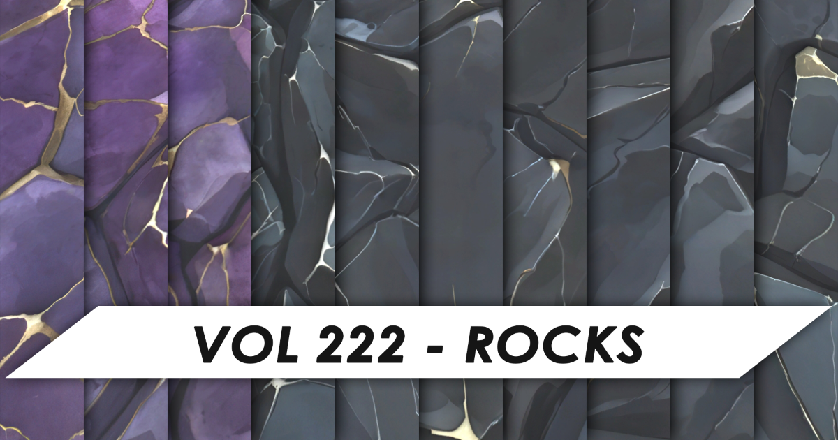 Stylized Textures - Vol 222 - Rocks | 2D Textures & Materials | Unity ...