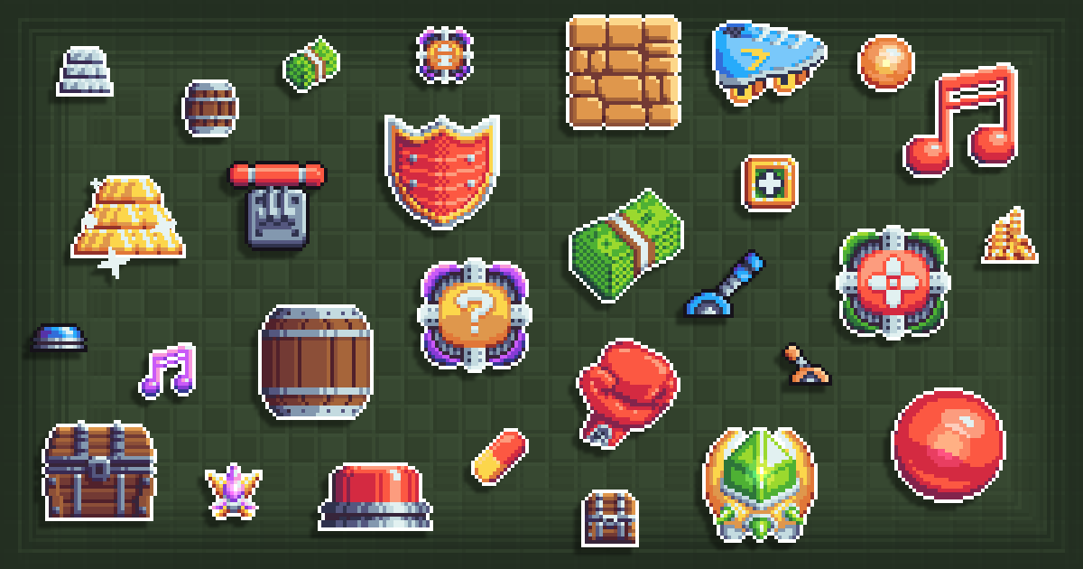 Super Pixel Objects & Items 2 | 2D Environments | Unity Asset Store