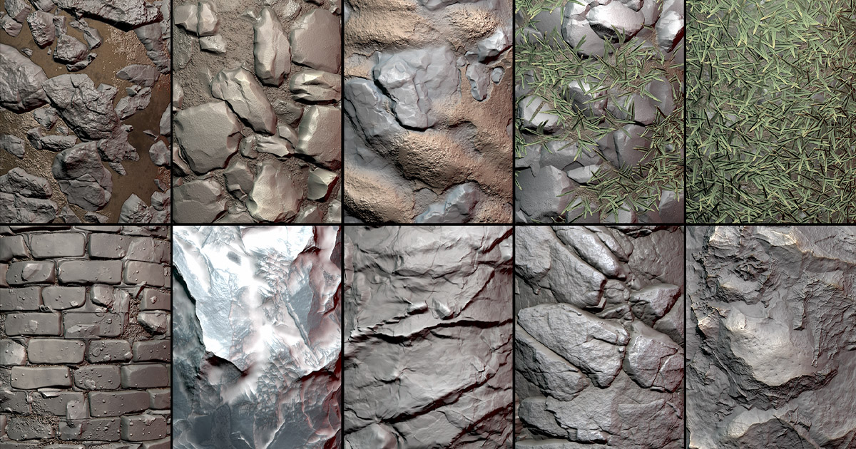 Another Stylized Material Collection 9 | 2D Textures & Materials ...