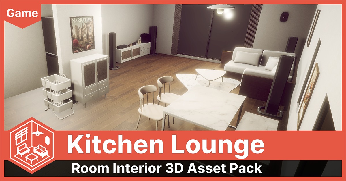Living Kitchen Lounge (UModeler X) | 3D Environments | Unity Asset Store