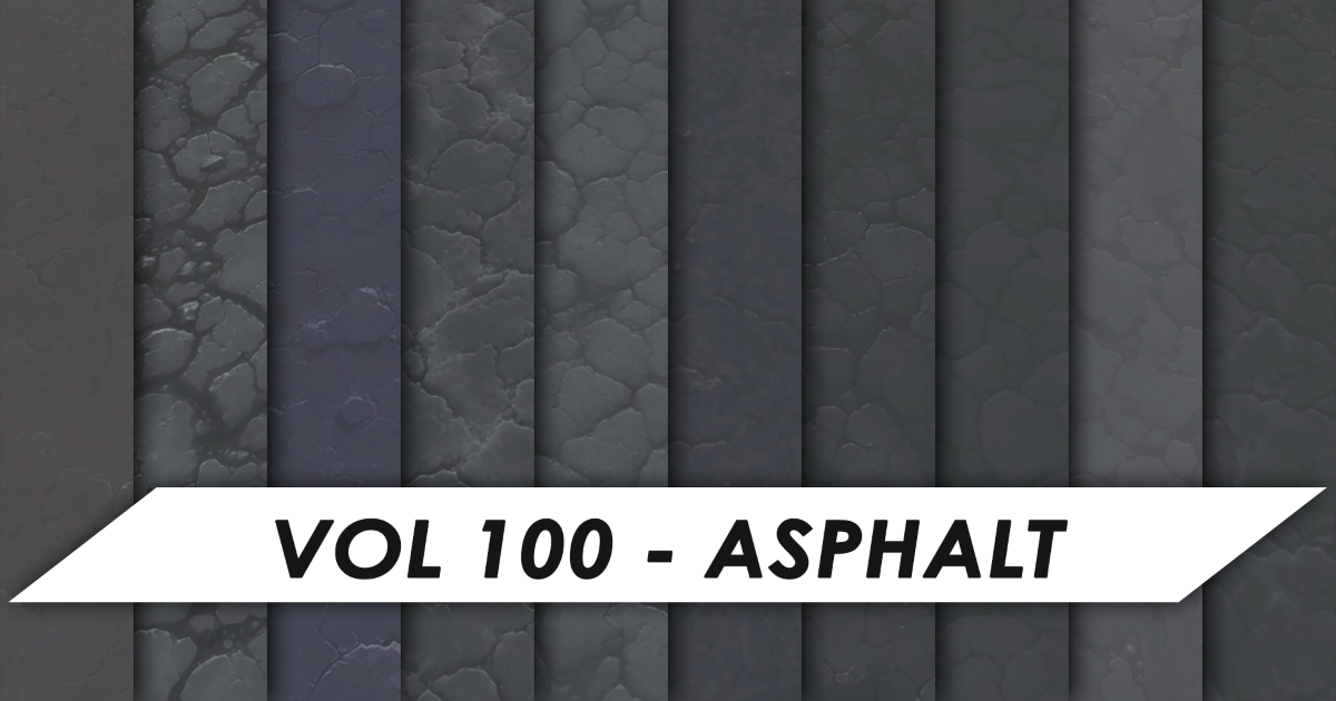 Stylized Textures - Vol 100 - Asphalt | 2D Textures & Materials | Unity ...