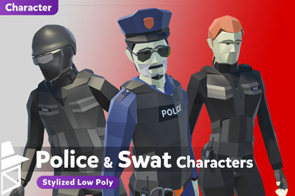 Low Poly Police & SWAT Character Pack