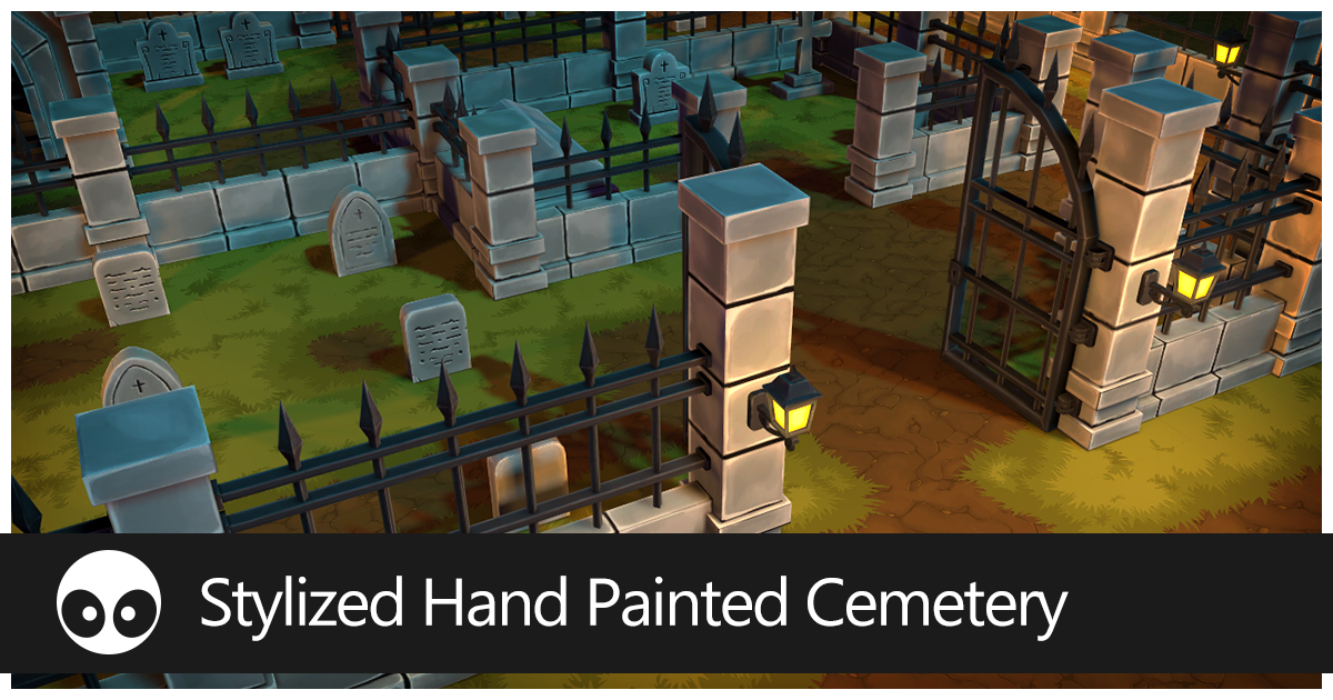 Stylized Hand Painted Cemetery | 3D Environments | Unity Asset Store