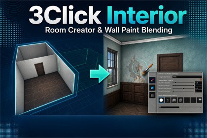 3Click Interior: Fast Room Builder & Layer Painter