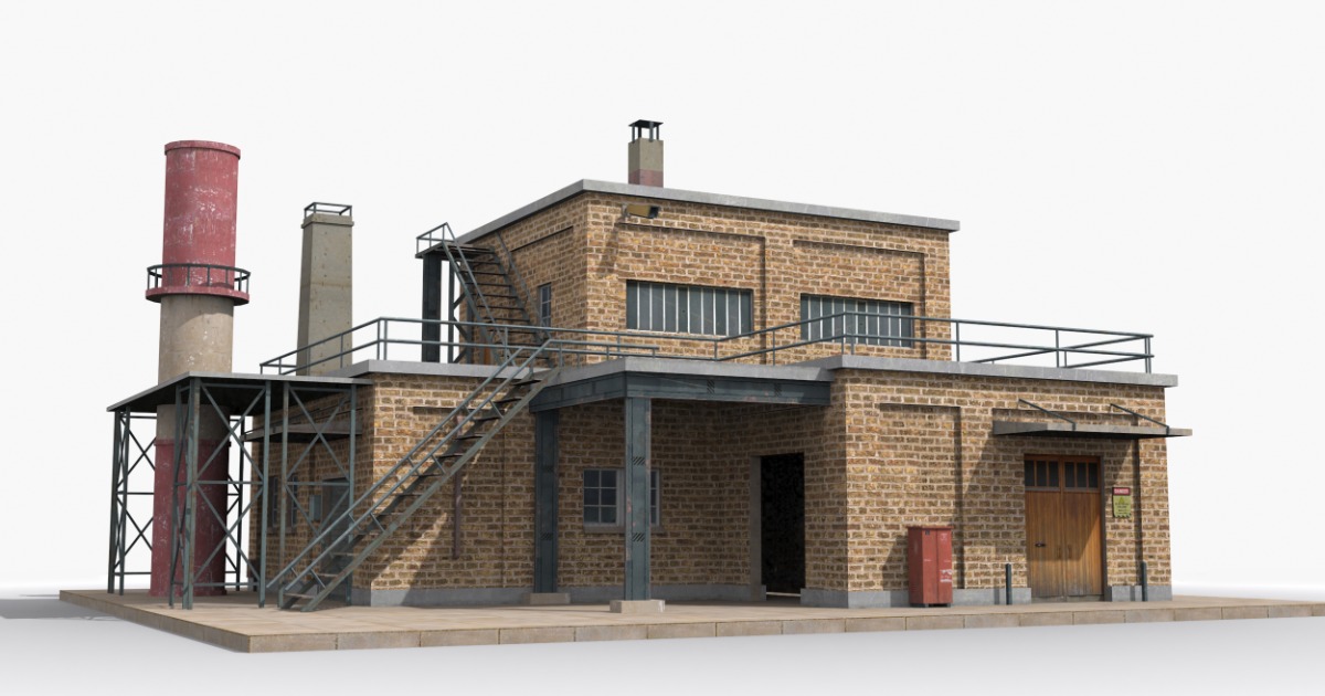 Industrial Factory Building – Variant 15 | 3D 工业场景 | Unity Asset Store